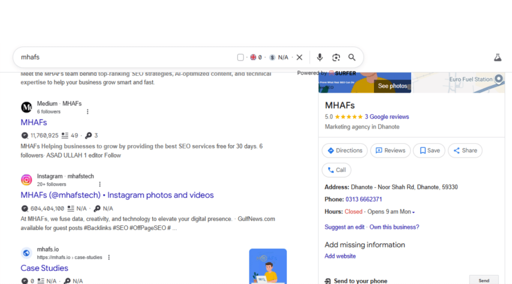 A Screenshit of Google Search