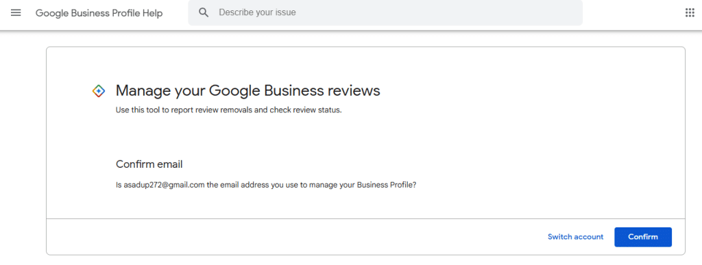 A Screenshot of Google My Business Profile