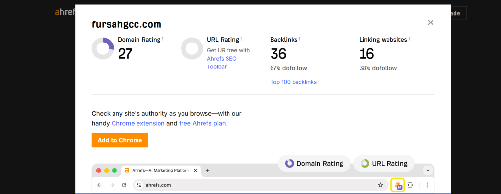 Ahref backlink checker image