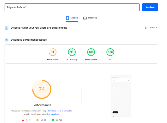 Page inshight for website image