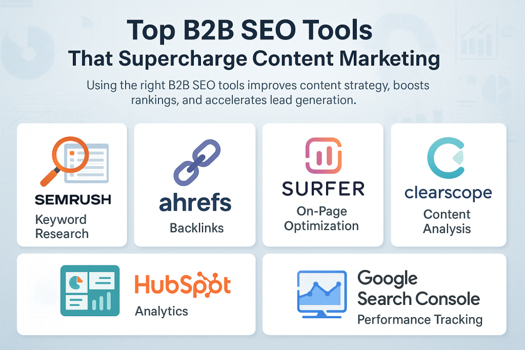 Top B2B SEO Tools image infoghraphics