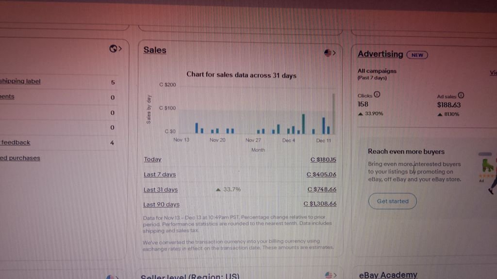An Infographics on Sales On A Website Store
